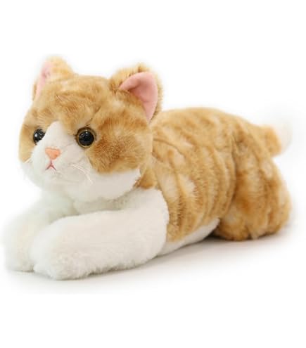 Amazon.co.jp: SINGLE MANY 猫 ぬいぐるみ リアル 茶トラ ネコ 抱き枕